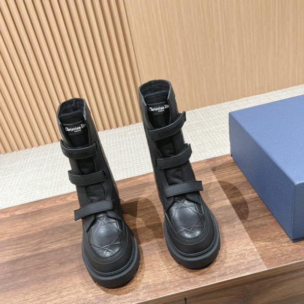 Dior nuovi stivaletti moto da donna autunno e inverno stile lana