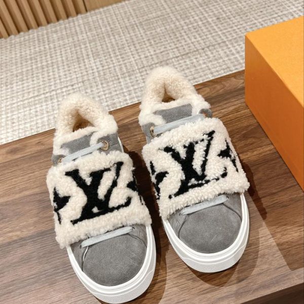 repliche,replica,perfette,siti di,affidabili,migliori siti,dove comprare,1:1,scarpe da ginnastica Sneakers con plateau in lana della serie time out LOUIS VUITTON