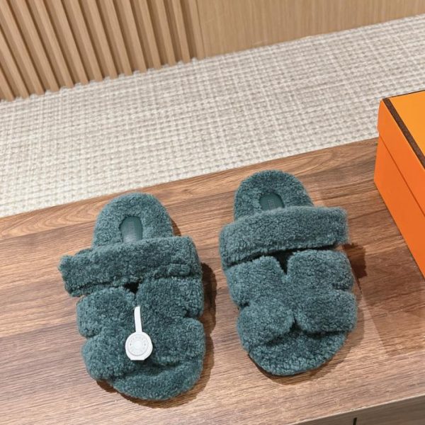 Pantofole Herm猫s con pelliccia