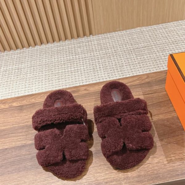 Pantofole Herm猫s con pelliccia
