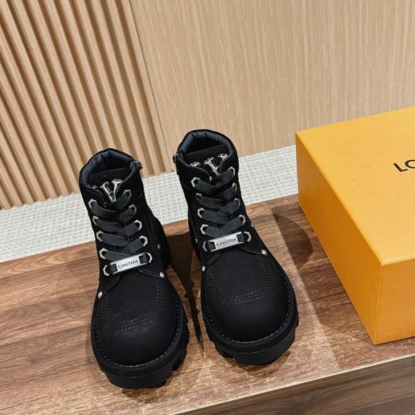 LOUIS VUITTON autunno e inverno serie CHECKER stivali corti Martin stivali