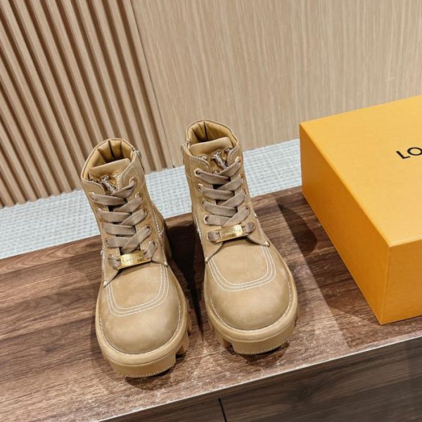 LOUIS VUITTON autunno e inverno serie CHECKER stivali corti Martin stivali