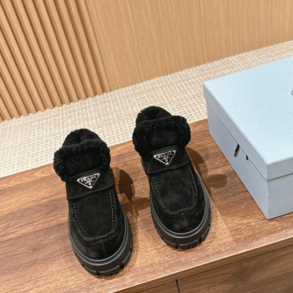 Prada nuovi mocassini in lana autunno inverno