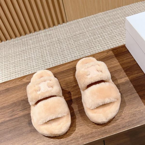repliche,replica,perfette,siti di,affidabili,migliori siti,dove comprare,1:1,scarpe da ginnastica Pantofole classiche CELINE, pelle di pecora e lana