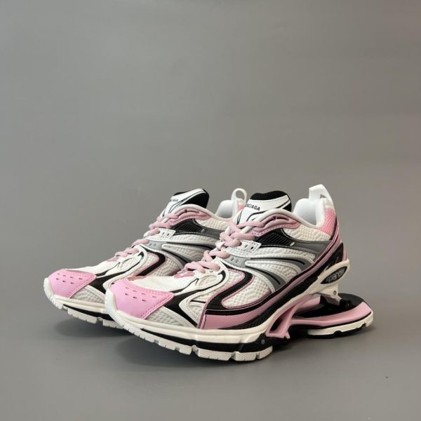 Scarpe casual sportive Balenciaga X-Pander bianche, nere e rosa