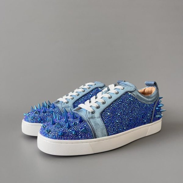 repliche,replica,perfette,siti di,affidabili,migliori siti,dove comprare,1:1,scarpe da ginnastica Christian Louboutin Louis Junior Spikes sneakers basse con borchie
