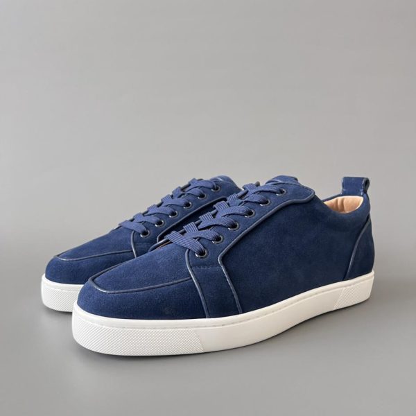 repliche,replica,perfette,siti di,affidabili,migliori siti,dove comprare,1:1,scarpe da ginnastica Christian Louboutin Louis Junior Spikes sneakers basse di colore blu