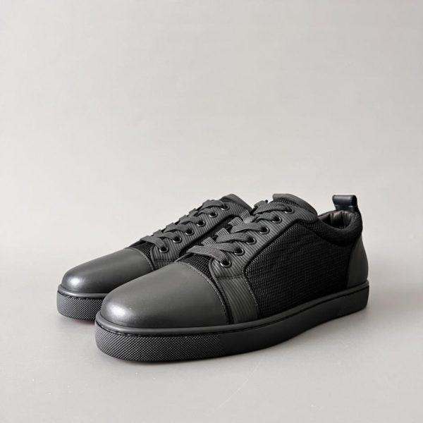 repliche,replica,perfette,siti di,affidabili,migliori siti,dove comprare,1:1,scarpe da ginnastica Christian Louboutin Louis Junior Spikes sneakers basse di colore nero