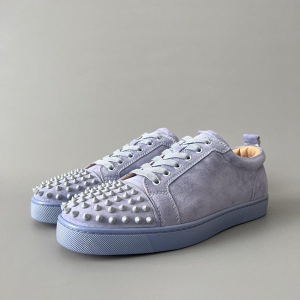 repliche,replica,perfette,siti di,affidabili,migliori siti,dove comprare,1:1,scarpe da ginnastica Christian Louboutin Louis Junior Spikes sneakers basse borchiate blu haze