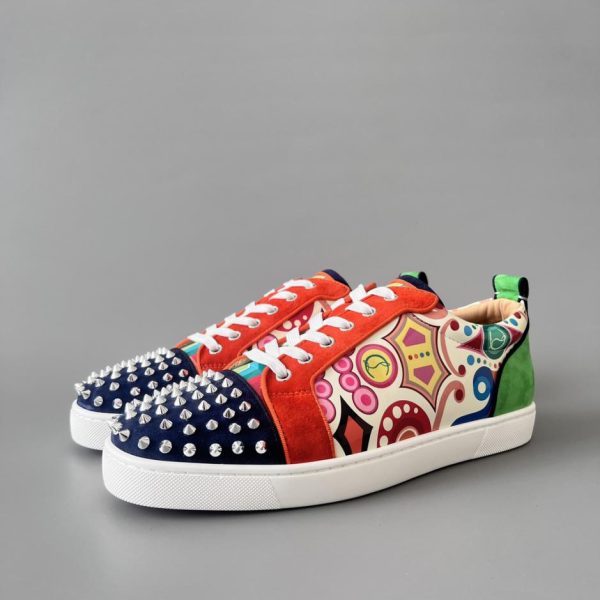 repliche,replica,perfette,siti di,affidabili,migliori siti,dove comprare,1:1,scarpe da ginnastica Christian Louboutin Louis Junior Spikes sneakers basse con borchie