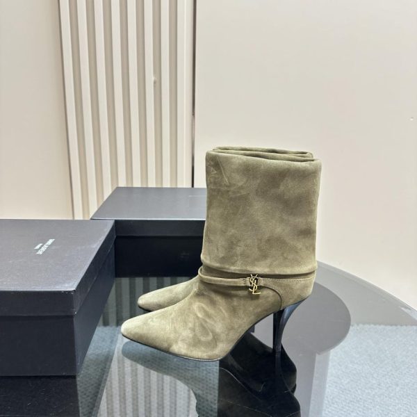 repliche,replica,perfette,siti di,affidabili,migliori siti,dove comprare,1:1,scarpe da ginnastica 【Saint Lauren】Stivaletti corti con cerniera laterale