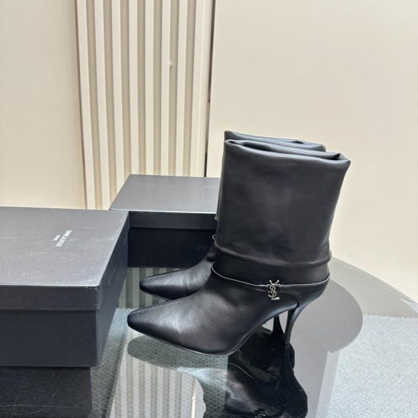 repliche,replica,perfette,siti di,affidabili,migliori siti,dove comprare,1:1,scarpe da ginnastica 【Saint Lauren】Stivaletti corti con cerniera laterale