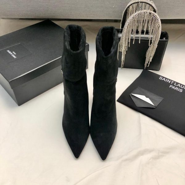 repliche,replica,perfette,siti di,affidabili,migliori siti,dove comprare,1:1,scarpe da ginnastica 【Saint Lauren】Stivaletti corti con cerniera laterale