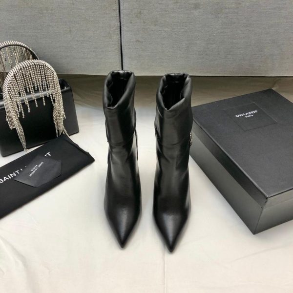 repliche,replica,perfette,siti di,affidabili,migliori siti,dove comprare,1:1,scarpe da ginnastica 【Saint Lauren】Stivaletti corti con cerniera laterale