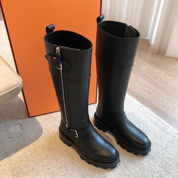 Stivaletti HERMES kelly in pelle di vitello