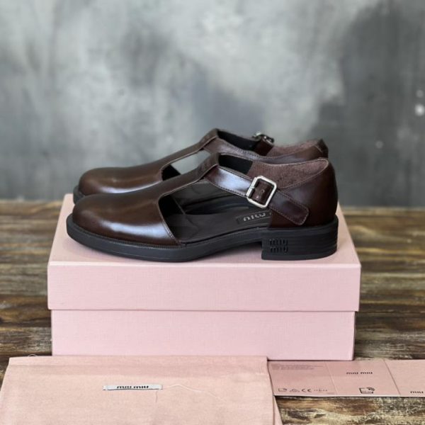 [Versione top scarpe in pelle MiuMiu Mengke