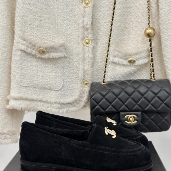 repliche,replica,perfette,siti di,affidabili,migliori siti,dove comprare,1:1,scarpe da ginnastica CHANE nuovi mocassini con pelliccia doppia C autunno e inverno