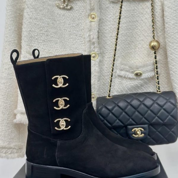 repliche,replica,perfette,siti di,affidabili,migliori siti,dove comprare,1:1,scarpe da ginnastica CHANE classici stivali con tacco spesso doppia C autunno e inverno