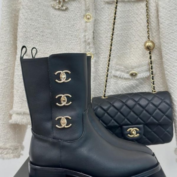 repliche,replica,perfette,siti di,affidabili,migliori siti,dove comprare,1:1,scarpe da ginnastica CHANE classici stivali con tacco spesso doppia C autunno e inverno