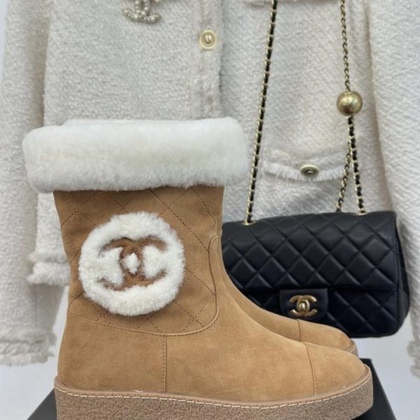 repliche,replica,perfette,siti di,affidabili,migliori siti,dove comprare,1:1,scarpe da ginnastica CHANE classici scarponi da neve autunnali e invernali con doppia C con suola spessa