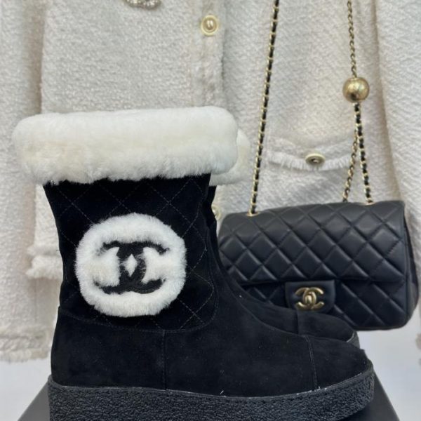 repliche,replica,perfette,siti di,affidabili,migliori siti,dove comprare,1:1,scarpe da ginnastica CHANE classici scarponi da neve autunnali e invernali con doppia C con suola spessa