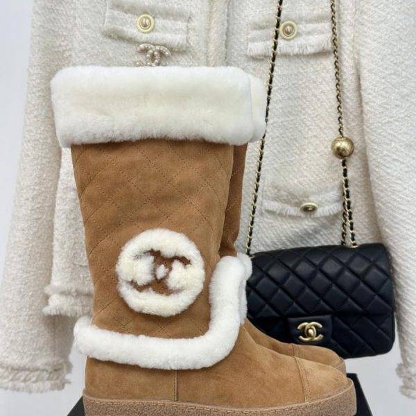 repliche,replica,perfette,siti di,affidabili,migliori siti,dove comprare,1:1,scarpe da ginnastica CHANE classici scarponi da neve autunnali e invernali con doppia C con suola spessa
