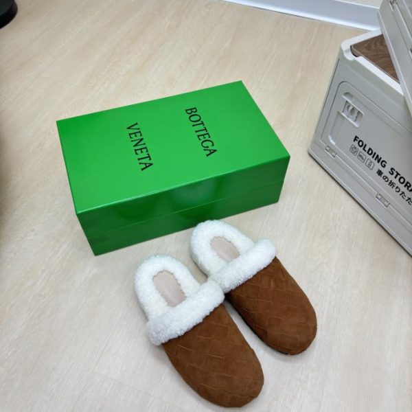 BOTTEGA VENET ciabatte in lana d'agnello intrecciata in pelle intrecciata