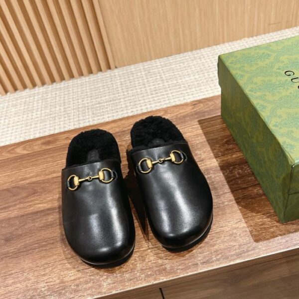 Gucci nuove mezze pantofole sportive in lana autunno e inverno