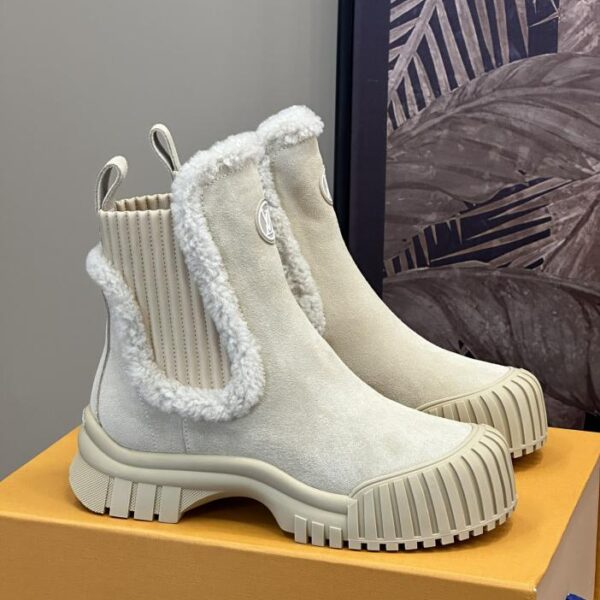 repliche,replica,perfette,siti di,affidabili,migliori siti,dove comprare,1:1,scarpe da ginnastica Classici stivali LV autunnali e invernali in lana con punta a conchiglia