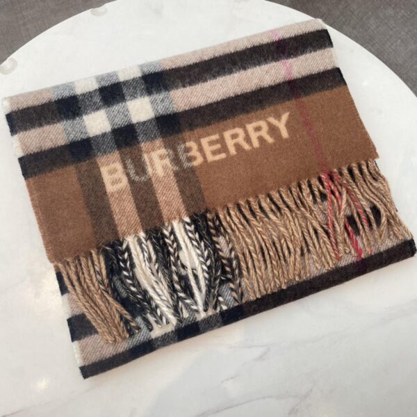 L'ultima sciarpa in cashmere color block di Burberry