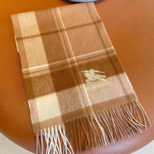 Burberry Sciarpa classica Burberry con cavallo da guerra ricamato