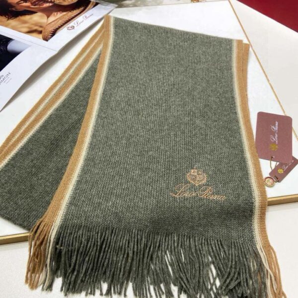 Sciarpa lunga in cashmere con frange a righe singole LP premium originale
