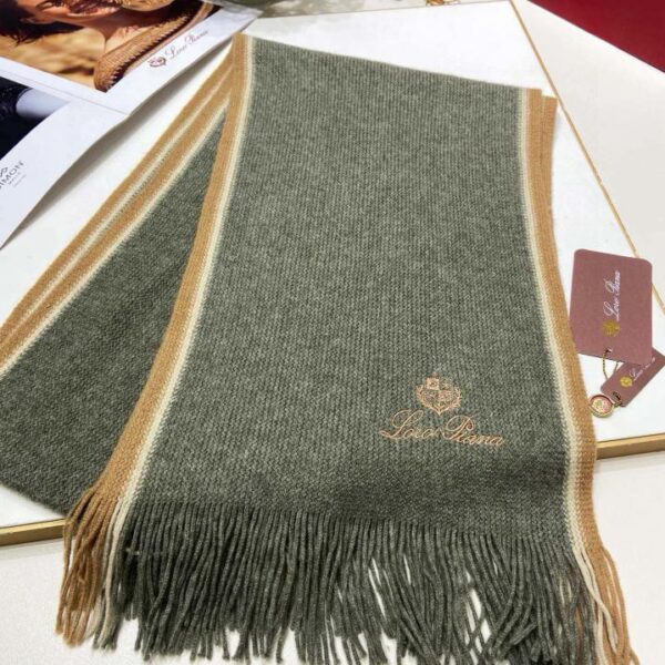 Sciarpa lunga in cashmere con frange a righe singole LP premium originale
