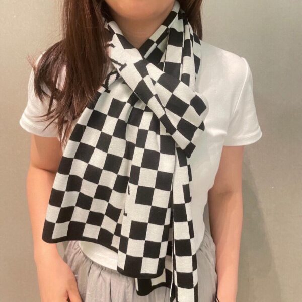 Sciarpa unisex classica a scacchiera LV Checkerboard