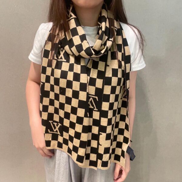 Sciarpa unisex classica a scacchiera LV Checkerboard