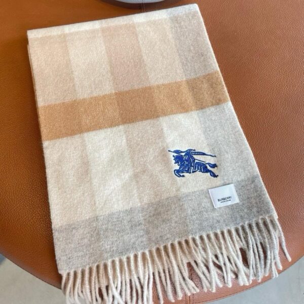 Burberry Sciarpa classica Burberry con cavallo da guerra ricamato