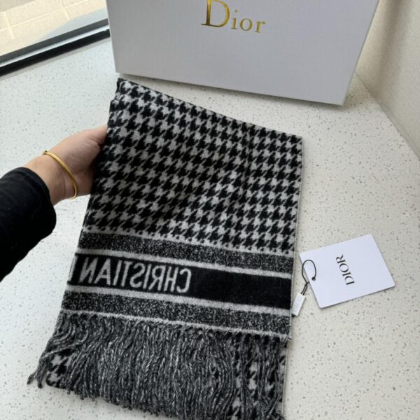 Sciarpa classica pied de poule Dior di alta qualità