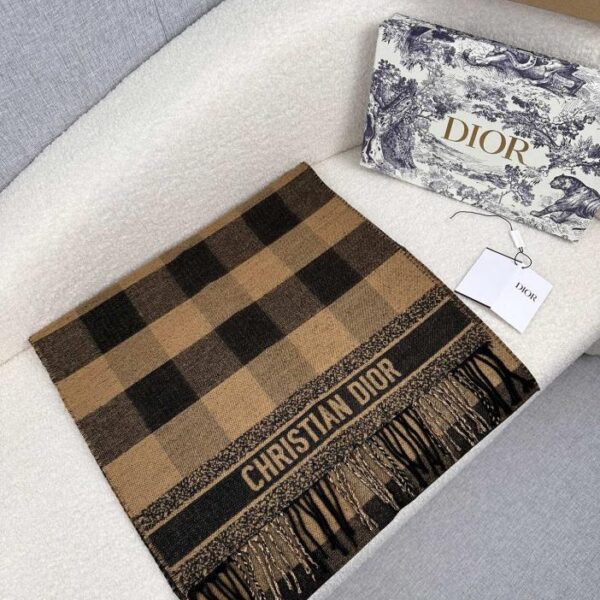 Sciarpa in lana cashmere con stampa Dior