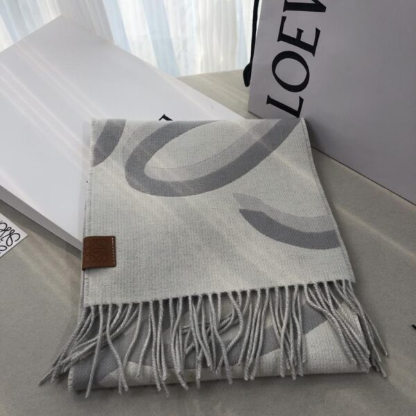 Sciarpa LOEWE in misto lana e cashmere di peso medio con stampa di grandi dimensioni