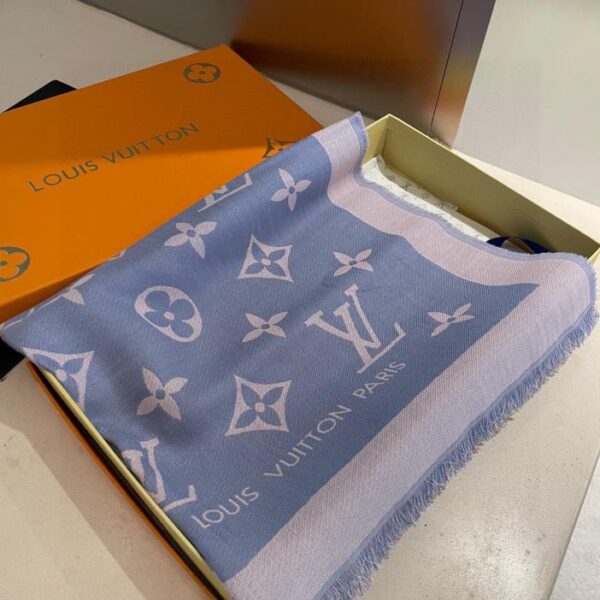 Sciarpa LV jacquard misto seta lana