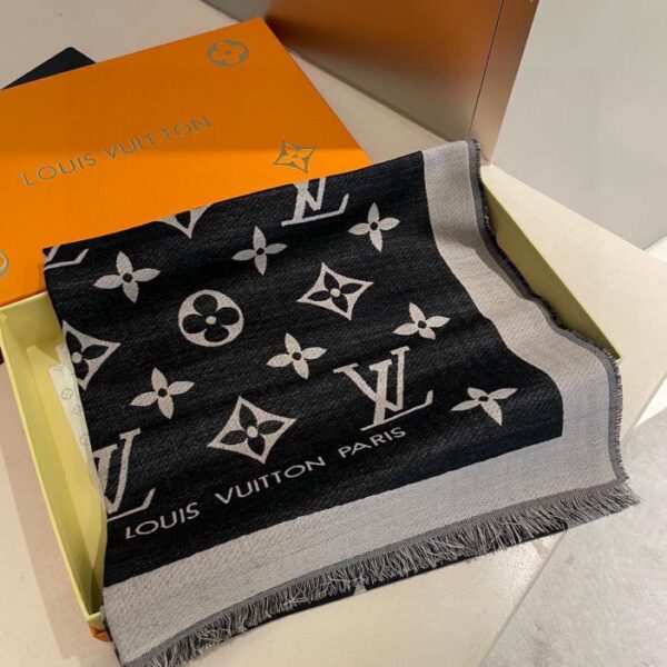 Sciarpa LV jacquard misto seta lana