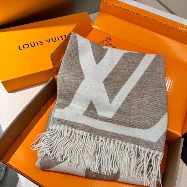 Scialle in cashmere oro Louis Vuitton