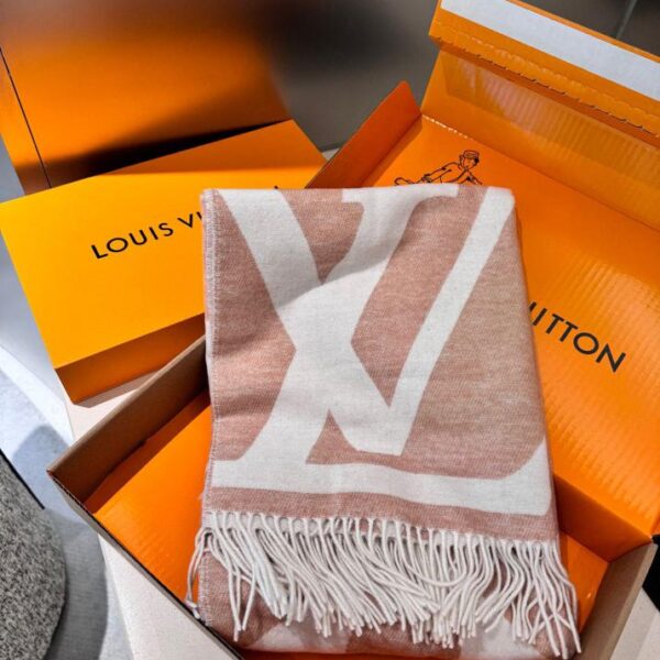 Scialle in cashmere oro Louis Vuitton