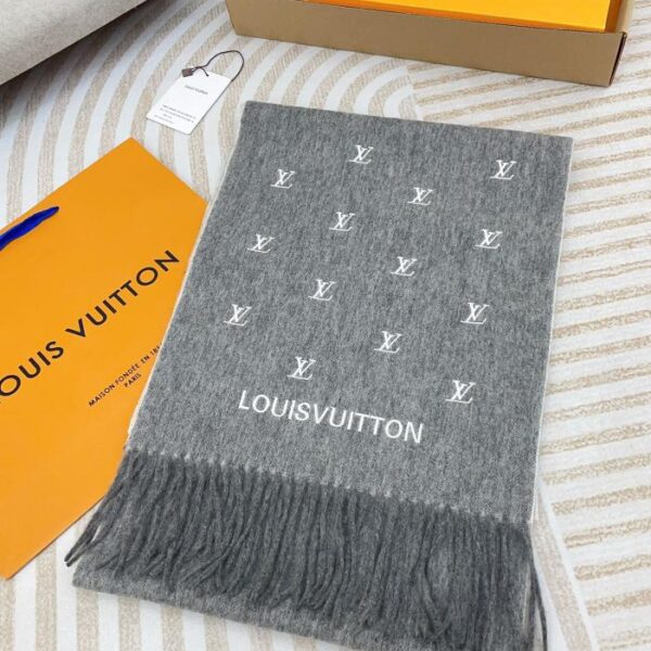 Sciarpa in lana d'agnello double face in stile contro-stile Louis Vuitton per la stagione piena di stelle