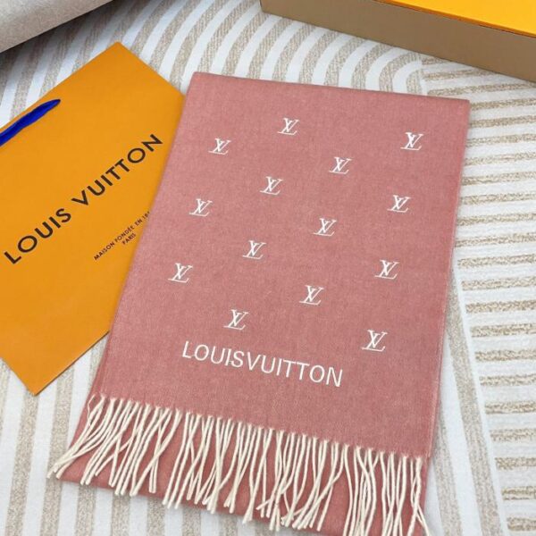 Sciarpa in lana d'agnello double face in stile contro-stile Louis Vuitton per la stagione piena di stelle