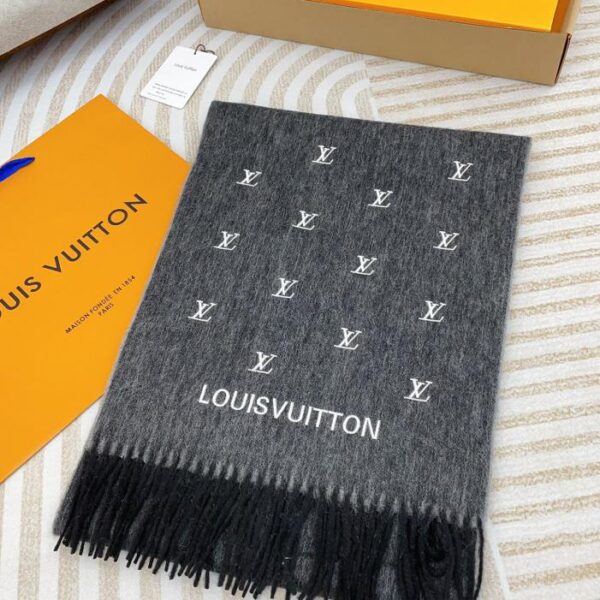 Sciarpa in lana d'agnello double face in stile contro-stile Louis Vuitton per la stagione piena di stelle
