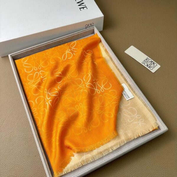 sciarpa sottile autunnale loewe in seta e cashmere sfumata