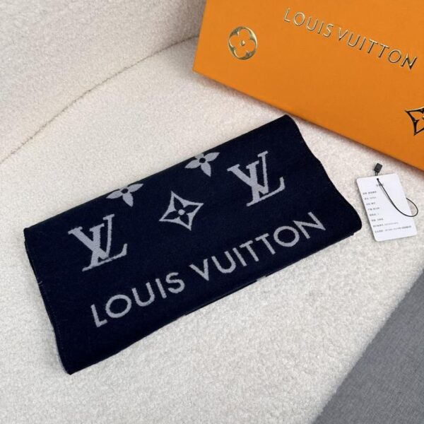 Nuova sciarpa double face da uomo in lana LV