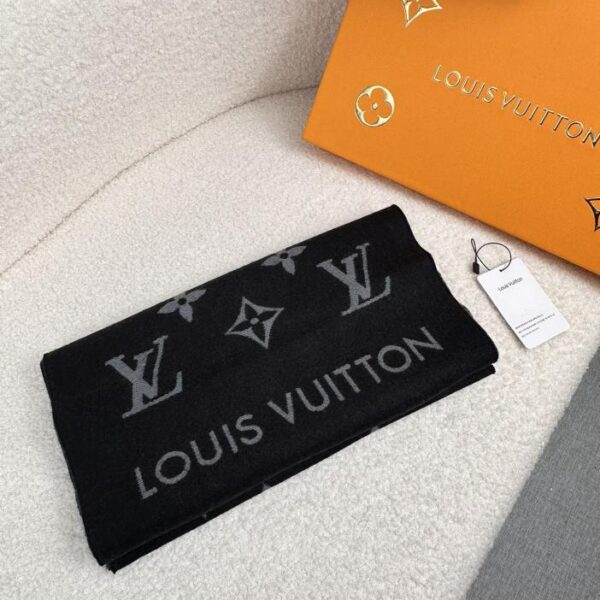Nuova sciarpa double face da uomo in lana LV