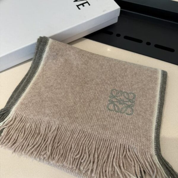 Loewe Synchronous Counter Sciarpa lavorata a maglia in cashmere di fascia alta da uomo